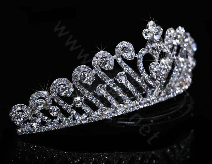 Luxury Pretty Bride Flower Rhinestone Crystal Bridal Hair Crowns Tiaras Wedding Accessories