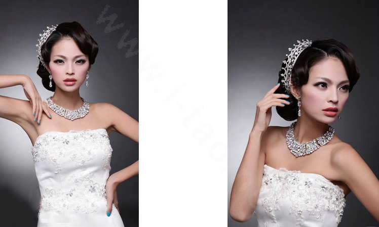 Vintage Bride Rhinestone Crystal Bridal Hair Crowns Tiaras Hair Hoops Wedding Accessories