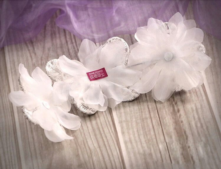 Unique Bride Jewelry Lace Flower Crystal Bridal Hair Headband Headpiece Wedding Accessories