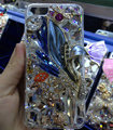 S-warovski crystal cases Bling Flowers diamond cover for iPhone 6 Plus - Blue