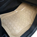 High Quality PVC Plastic Universal Waterproof Auto Foot Carpet Floor Mats For Cars 5pcs Sets - Yellow