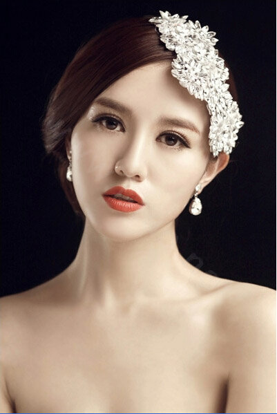 Banquet Rhinestone Lace Flower Hairwear Wedding Bride Headband Bridal Hair Accessories