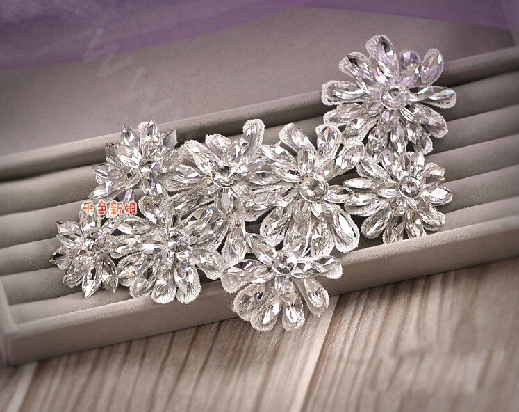 Banquet Rhinestone Lace Flower Hairwear Wedding Bride Headband Bridal Hair Accessories