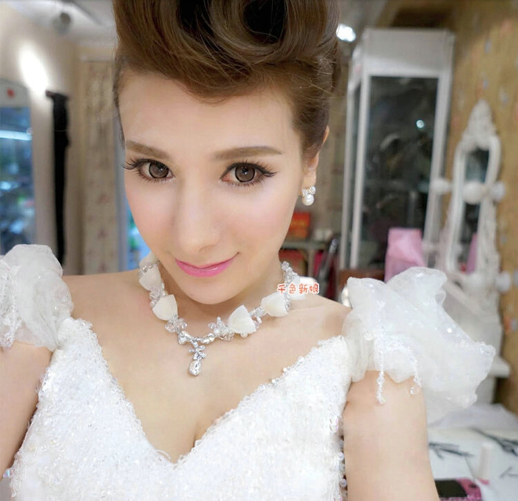 Classic Crystal Bead Pearl Lace Tassel Hairwear Wedding Bride Headband Bridal Hair Accessories