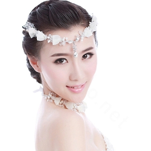 Classic Crystal Bead Pearl Lace Tassel Hairwear Wedding Bride Headband Bridal Hair Accessories
