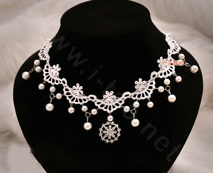 Discount Rhinestone Pearl Lace Flower Hairwear Wedding Bride Headband Bridal Hair Accessories