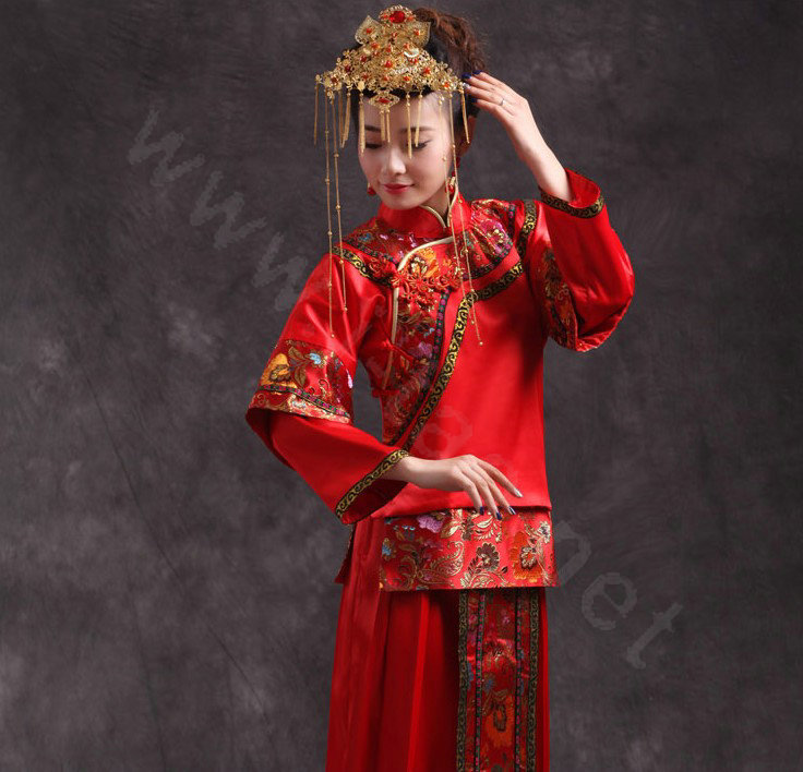Elegant Bride Chinese style Costume Tassel Phoenix Coronet Cheongsam Wedding jewelry Bridal Hair Accessories
