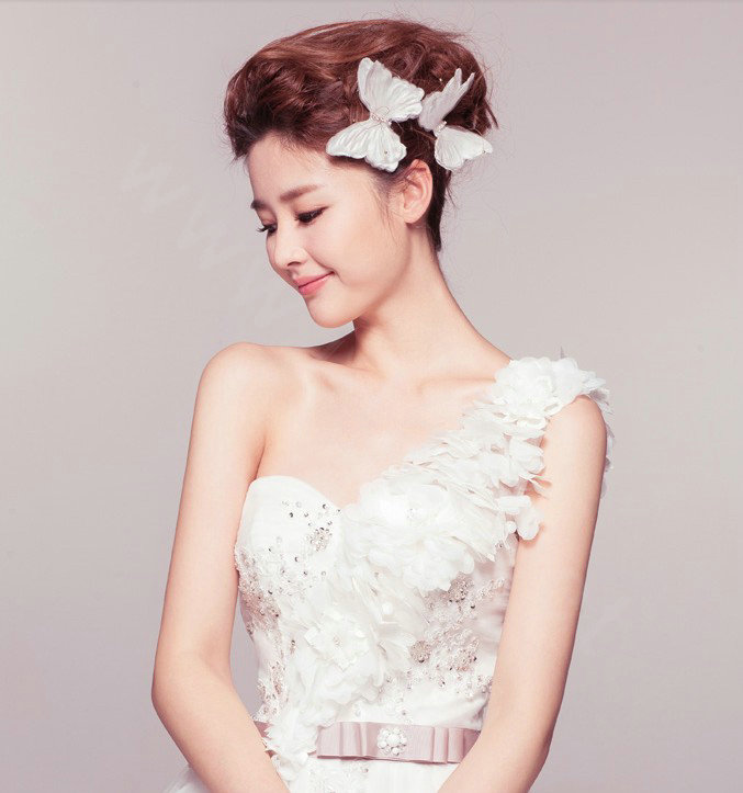 Elegant Cute Butterfly Rhinestone Bridal Hairpin Wedding Dress Bride Duckbill Clip Hair Accessories