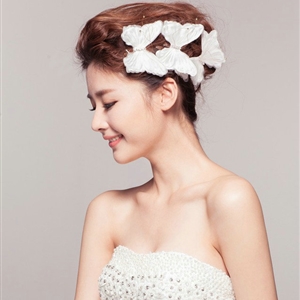 Elegant Cute Butterfly Rhinestone Bridal Hairpin Wedding Dress Bride Duckbill Clip Hair Accessories