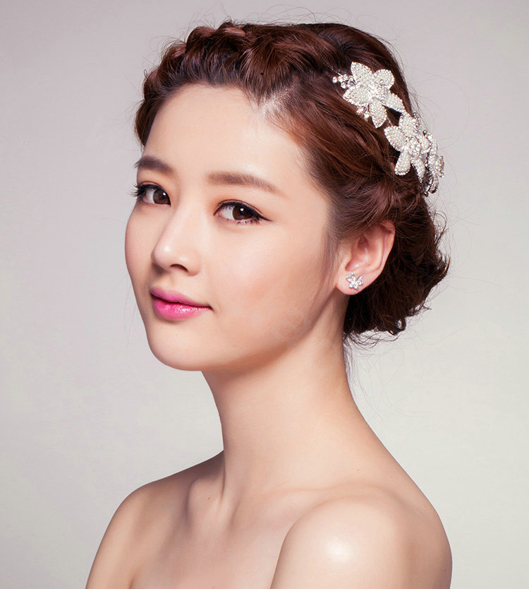 Hot sell Daisy Flower Rhinestone Beads Bridal Hairwear Wedding Dress Bride Headband Hair Accessories