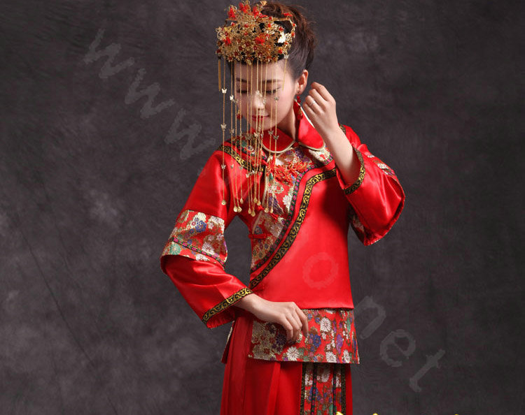 Luxury Bride Chinese style Costume Butterfly Tassel Phoenix Coronet Cheongsam Wedding Bridal Hair Accessories