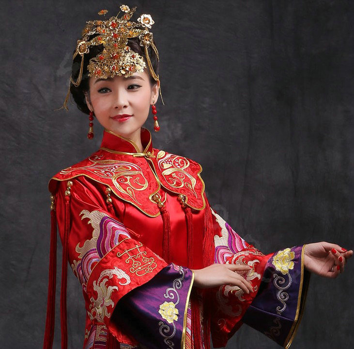 Luxury Bride Chinese style Costume Tassel Phoenix Coronet Wedding jewelry Bridal Cheongsam Hair Accessories