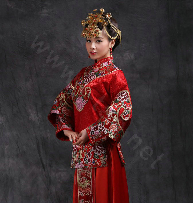 Luxury Bride Chinese style Costume Tassel Phoenix Coronet Wedding jewelry Bridal Cheongsam Hair Accessories