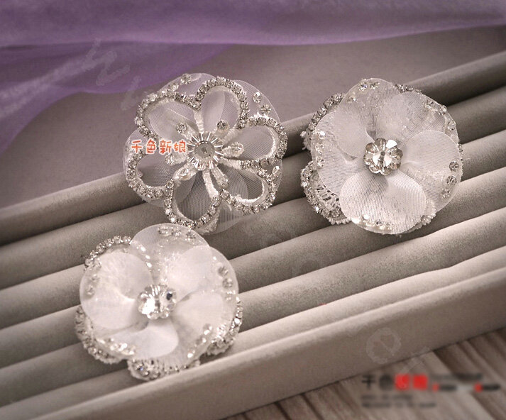 Luxury Crystal Pearl Lace Flower Hairwear Wedding Bride Headband Bridal Hair Accessories