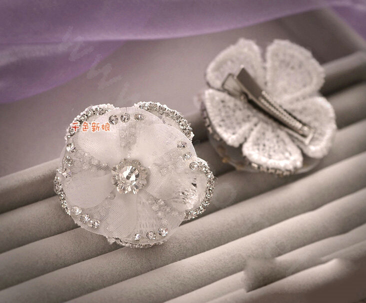 Luxury Crystal Pearl Lace Flower Hairwear Wedding Bride Headband Bridal Hair Accessories