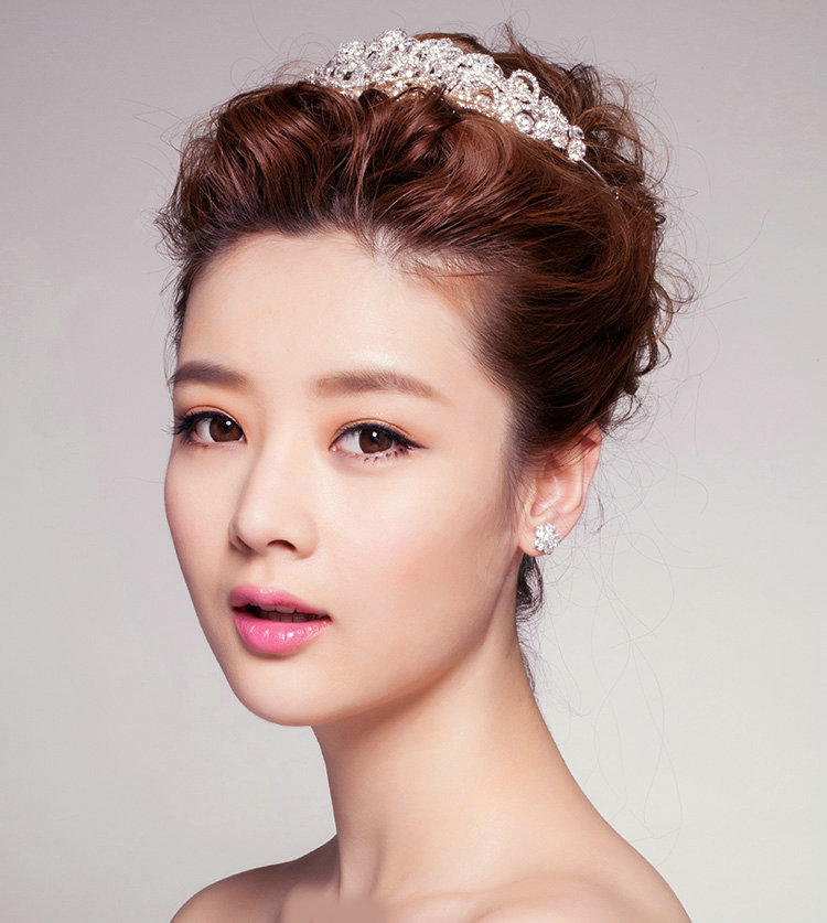 Luxury Elegant Flower Rhinestone Bridal Crown Hairwear Wedding Dress Bride Headband Hair Accessories