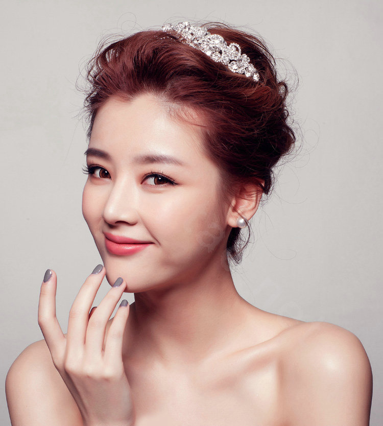 Luxury Elegant Flower Rhinestone Bridal Crown Hairwear Wedding Dress Bride Headband Hair Accessories