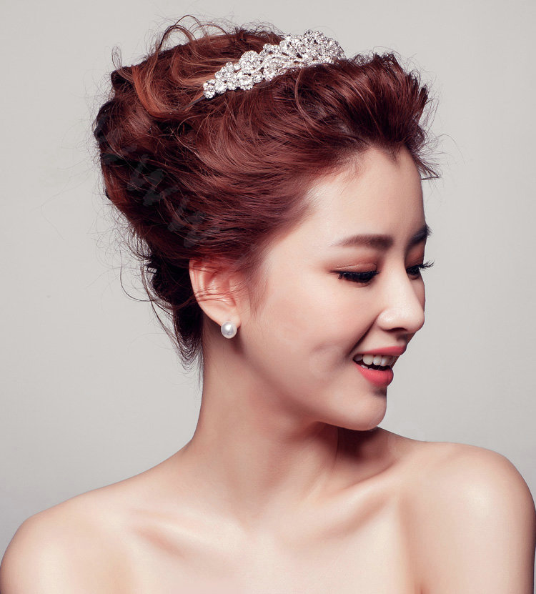Luxury Elegant Flower Rhinestone Bridal Crown Hairwear Wedding Dress Bride Headband Hair Accessories