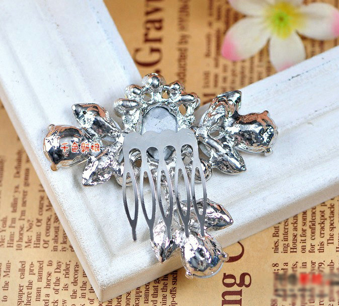 Luxury Raindrop Crystal Flower Wedding Bride Headband Bridal Party Hair Clip Comb Accessories