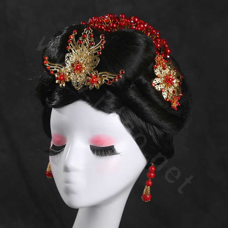 Luxury Simple Bridal Phoenix Coronet Hair Clasp Cheongsam Classic Costume Wedding Bride Hair Accessories