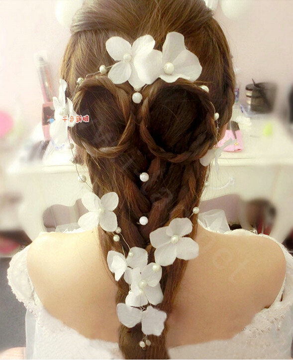 Pearl Flower Handmade Hairwear Wedding Bride Headband Bridal Hair Accessories