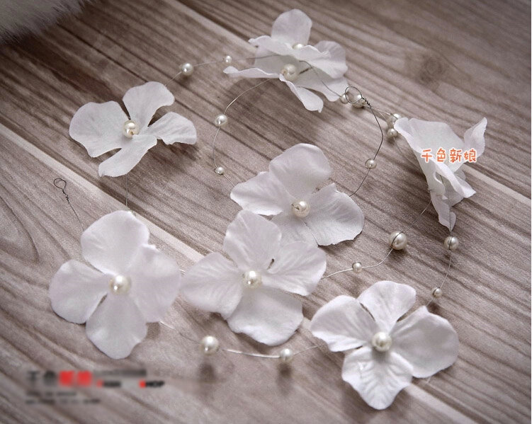 Pearl Flower Handmade Hairwear Wedding Bride Headband Bridal Hair Accessories
