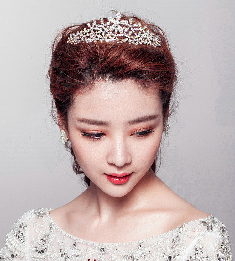 Quality Flower Rhinestone Bridal Classic Crown Hairwear Wedding Dress Bride Headband Hair Accessories