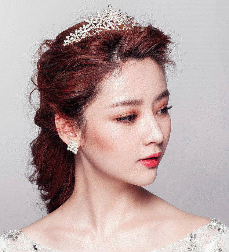 Quality Flower Rhinestone Bridal Classic Crown Hairwear Wedding Dress Bride Headband Hair Accessories