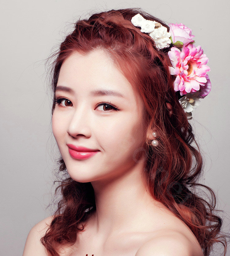 Sweet Garland Artificial Flower Hair Band Bridal Hair Comb Wedding Dress Bride Hairwear Hair Accessories