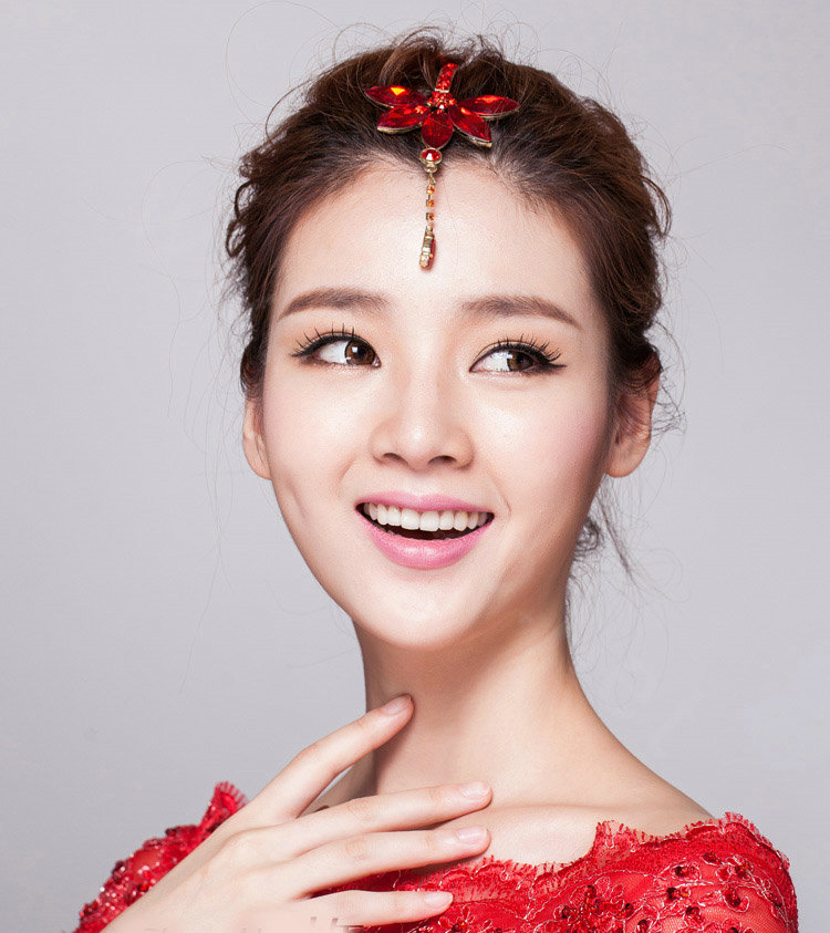 Unique Bling Crystal Flower Tassel Bridal Hair Clasp Classic Cheongsam Wedding Bride Hair Accessories