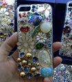S-warovski crystal cases Bling Flowers diamond cover for iPhone 6S - White