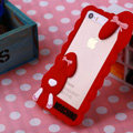Cool Detonation Teeth Rabbit Covers Silicone Shell for iPhone 7 - Red