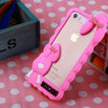 Cool Detonation Teeth Rabbit Covers Silicone Shell for iPhone 6 4.7 - Rose