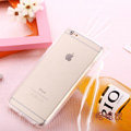 Cute Transparent Rabbit Covers Ears Silicone Cases for iPhone 6 4.7 - White