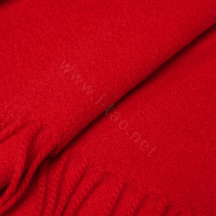 Classic Solid Color Long Wool Shawls Berber Fleece Scarf Women Winter Thicken Tassels Cape - Red