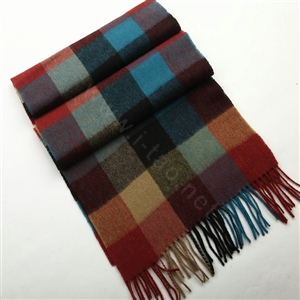 Fashion England Lattice Long Wool Scarf Man Winter Thicken Cashmere Tassels Muffler - Multicolour