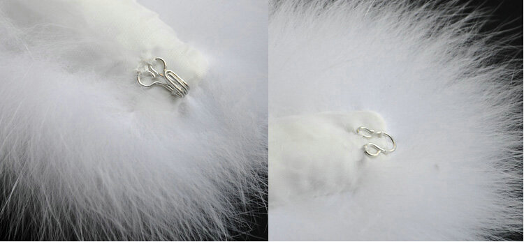 Fashion Short Fox Fur Scarf Women Winter Warm Neck Wrap Muffler Fox Fur Collar - Beige