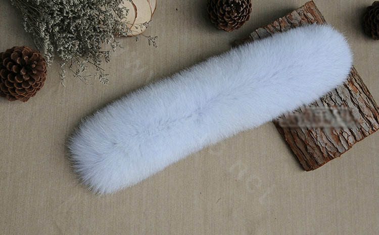 Fashion Short Fox Fur Scarf Women Winter Warm Neck Wrap Muffler Fox Fur Collar - Blue fox
