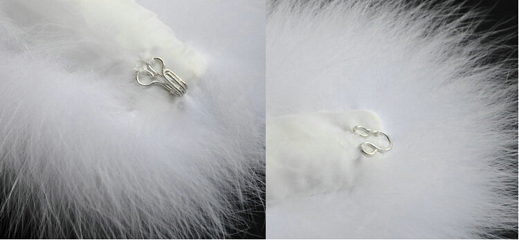 Fashion Short Fox Fur Scarf Women Winter Warm Neck Wrap Muffler Fox Fur Collar - Blue fox