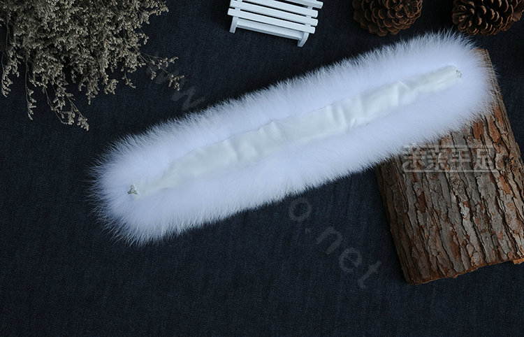 Fashion Short Fox Fur Scarf Women Winter Warm Neck Wrap Muffler Fox Fur Collar - White
