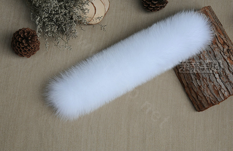 Fashion Short Fox Fur Scarf Women Winter Warm Neck Wrap Muffler Fox Fur Collar - White