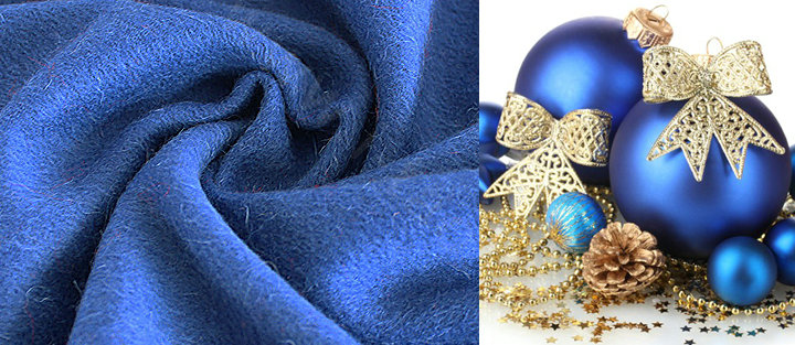 Genuine Wool Shawls Rabbit Fur Ball Thicken Scarf Women Winter Warm Solid Color Pashmina Cape - Blue