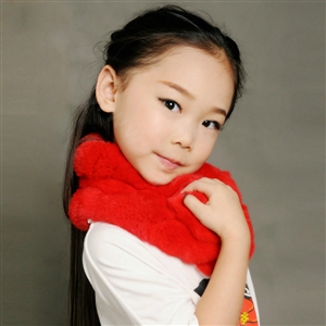 High Quality Kids Knitted Rex Rabbit Fur Scarf Children Winter Thicken Baby Fur Collar - Red