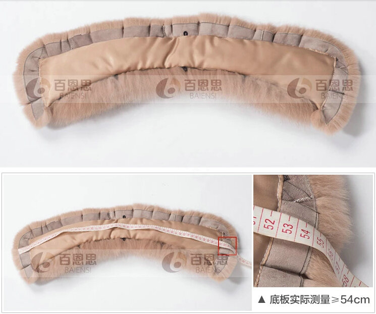 Luxury Short Fox Fur Scarf Women Winter Warm Neck Wrap Rex Rabbit Fur Collar - Camel
