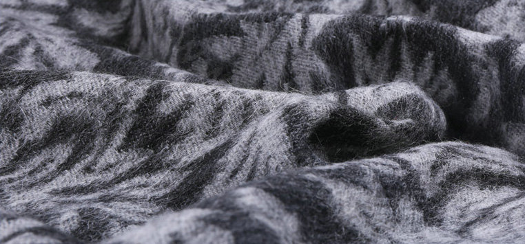 Top Grade Jacquard Weave Wool Shawls Whole Fox Fur Scarf Women Pashmina Thicken Tassels Cape - Gray