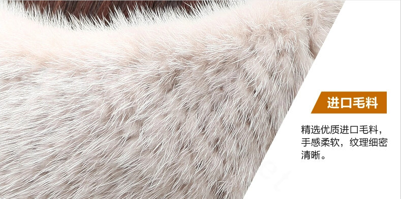 Top Grade Mink Fur Scarf Women Winter Warm Neck Wrap Knitted Fur Collar - Pink