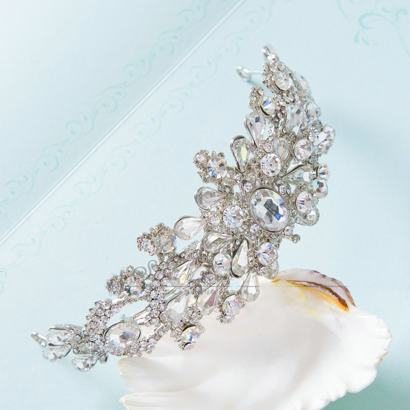 Classic Retro Wedding Jewelry Flower Crystal Tiaras Bridal Crown Rhinestone Hair Hoop Accessories