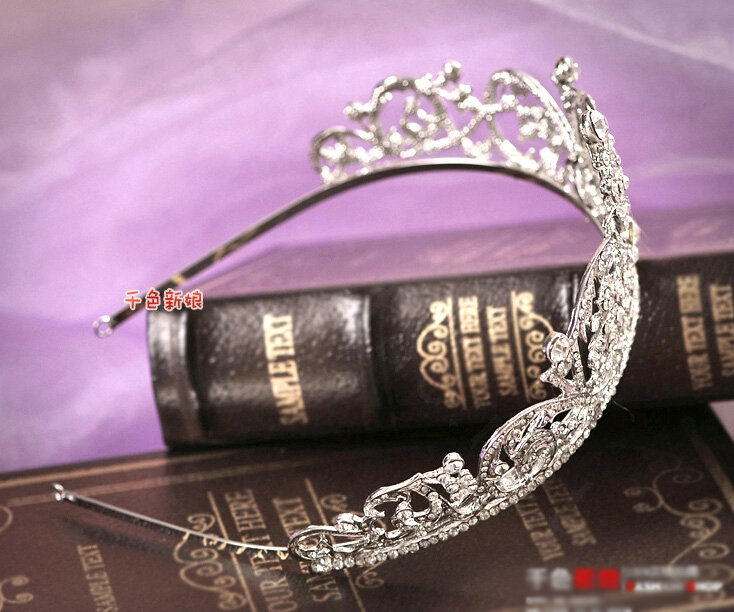 Classic Wedding Bridal Jewelry Hollow Flower Crystal Rhinestone Tiara Necklace Earrings Sets