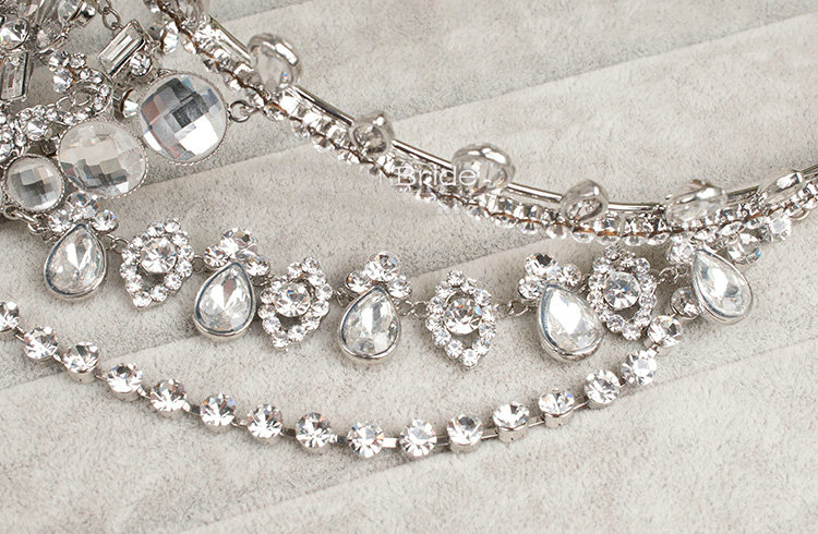 Elegant Wedding Jewelry Crystal Tassel Tiaras Bridal Rhinestone Headband Hair Accessories
