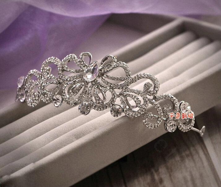 Elegant Wedding Jewelry Sets for Bridal Crystal Butterfly Tiara & Earrings & Rhinestone Necklace